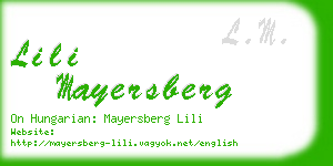 lili mayersberg business card